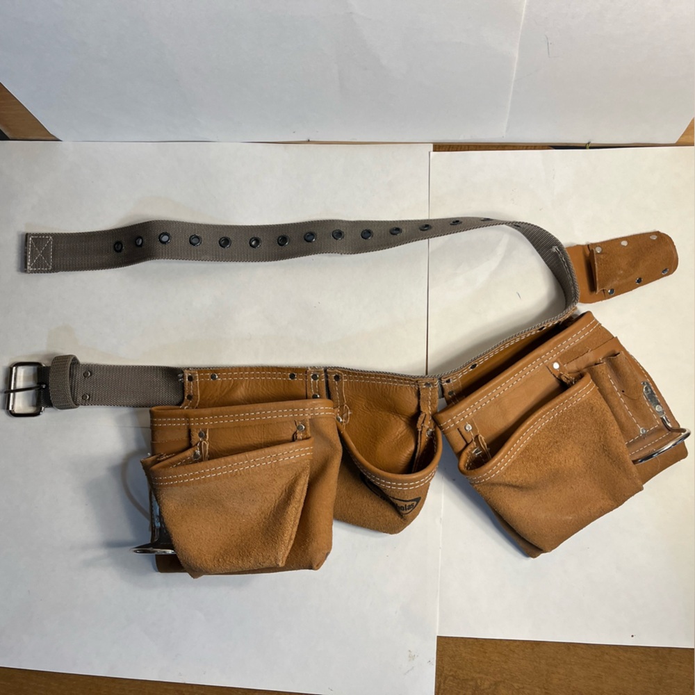 McGuire-Nicholas solid Pocket Leather Waist ToolBelt Contractor's Apron1DM-428-2